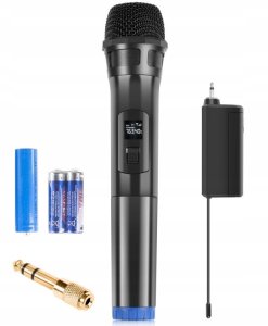 Mikrofon bezprzewodowy UHF+ odbiornik z baterią 7