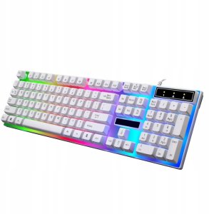 KLAWIATURA PODŚWIETLANA DLA GRACZY GAMINGOWA LED 8