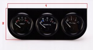 NOWY WSKAŹNIK 3W1 TEMPERATURY TEMP CIŚNIENIA OLEJU 3