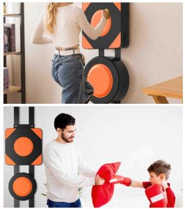 MATA BOKSERSKA NA ŚCIANĘ TRENINGOWA WOREK DO BOKSOWANIA ZESTAW 2 TARCZ 11