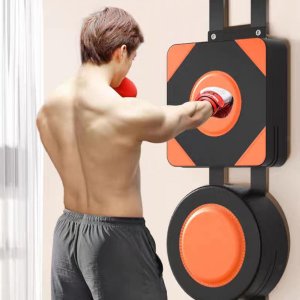 MATA BOKSERSKA NA ŚCIANĘ TRENINGOWA WOREK DO BOKSOWANIA ZESTAW 2 TARCZ 12