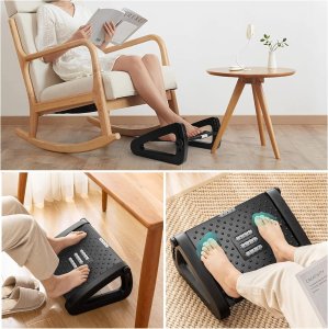 PODNÓŻEK BIUROWY Regulowany ERGONOMICZNY do stóp biurko z rolkami do masażu 6