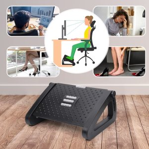 PODNÓŻEK BIUROWY Regulowany ERGONOMICZNY do stóp biurko z rolkami do masażu 8