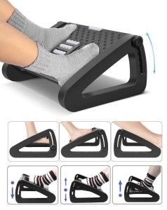 PODNÓŻEK BIUROWY Regulowany ERGONOMICZNY do stóp biurko z rolkami do masażu 9
