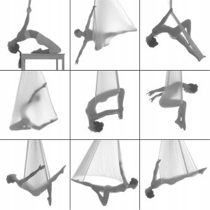 HUŚTAWKA SENSORYCZNA TERAPEUTYCZNA DLA DZIECI HAMAK 280x150cm 100kg czarna 6