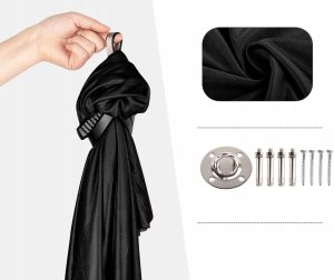 HUŚTAWKA SENSORYCZNA TERAPEUTYCZNA DLA DZIECI HAMAK 280x150cm 100kg czarna 8