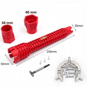 Verk KLUCZ HYDRAULICZNY UNIWERSALNY 8 w 1 DO RUR MONTAŻU BATERII ZLEWU UMYWALK 5