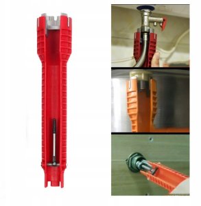Verk KLUCZ HYDRAULICZNY UNIWERSALNY 8 w 1 DO RUR MONTAŻU BATERII ZLEWU UMYWALK 6