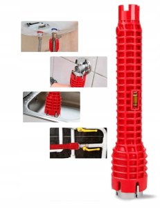 Verk KLUCZ HYDRAULICZNY UNIWERSALNY 8 w 1 DO RUR MONTAŻU BATERII ZLEWU UMYWALK 7