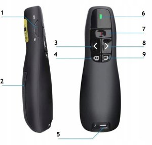 WSKAŹNIK LASEROWY URZĄDZENIE WSKAZUJĄCE PREZENTER PILOT USB 11