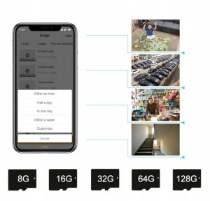 Kamera szpiegowska niania żarówka WiFi IP E27 obrotowa 6