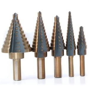 ZESTAW WIERTŁA STOPNIOWE HSS STOŻKOWE 5SZT METALU 14