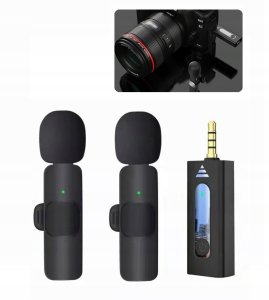 Mikrofon krawatowy bezprzewodowy jack 3,5mm 2szt 7