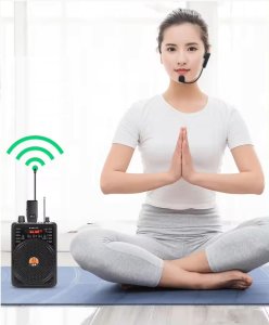 2x Mikrofon Bezprzewodowy Nagłowny UHF + odbiornik 8