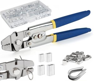 NARZĘDZIE DO ZACISKANIA LINEK STALOWYCH ZACISKARKA 176 ELEMENTÓW 11
