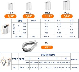 NARZĘDZIE DO ZACISKANIA LINEK STALOWYCH ZACISKARKA 176 ELEMENTÓW 7