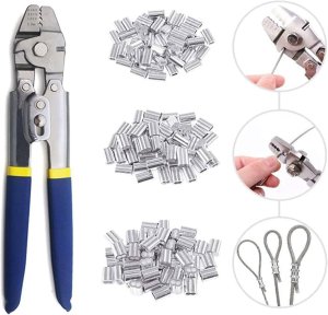 NARZĘDZIE DO ZACISKANIA LINEK STALOWYCH ZACISKARKA 176 ELEMENTÓW 9