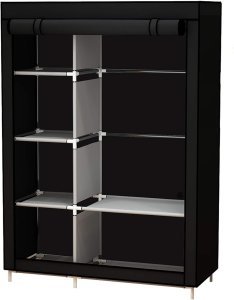 Szafa materiałowa tekstylna na ubrania składana 105x170x45 garderoba regał 4