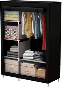 Szafa materiałowa tekstylna na ubrania składana 105x170x45 garderoba regał 5