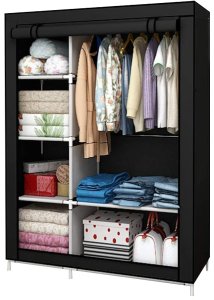 Szafa materiałowa tekstylna na ubrania składana 105x170x45 garderoba regał 7