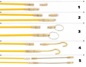 WCIĄGARKA DO KABLI WŁÓKNO SZKLANE PRZECIĄGANIA KABLI 4MM 10X1M STALKA PILOT 3