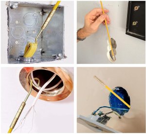 WCIĄGARKA DO KABLI WŁÓKNO SZKLANE PRZECIĄGANIA KABLI 4MM 10X1M STALKA PILOT 5