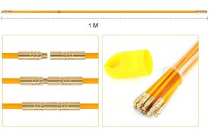 WCIĄGARKA DO KABLI WŁÓKNO SZKLANE PRZECIĄGANIA KABLI 4MM 10X1M STALKA PILOT 6