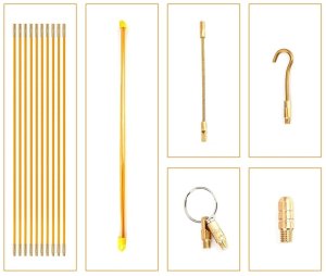 WCIĄGARKA DO KABLI WŁÓKNO SZKLANE PRZECIĄGANIA KABLI 4MM 10X1M STALKA PILOT 8