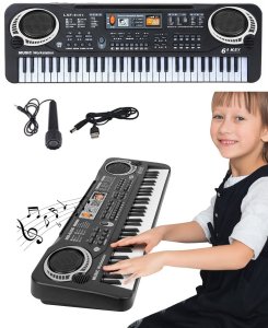 KEYBOARD PIANINO MQ-6106 ORGANY DZIECI MIKROFON 12