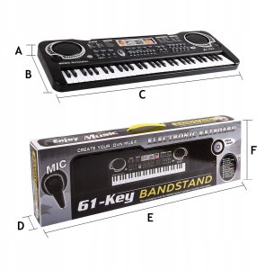 KEYBOARD PIANINO MQ-6106 ORGANY DZIECI MIKROFON 10