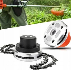 Głowica z łańcuchem do kosy spalinowej do drzew zarośli chwastów tarcza M10x1,25 5