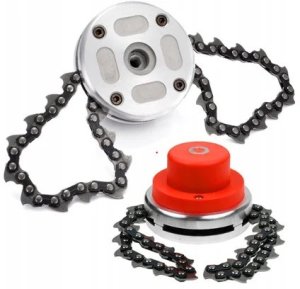 Głowica z łańcuchem do kosy spalinowej do drzew zarośli chwastów tarcza M10x1,25 8