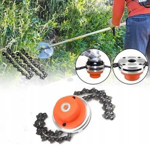 Głowica z łańcuchem do kosy spalinowej do drzew zarośli chwastów tarcza M10x1,25 9