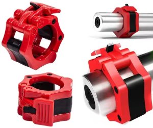 Gym Rage Zaciski Szczękowy na gryf sztangę 30 mm zaciski JAW LOCK zestaw 2 szt czerwone 9