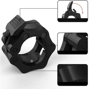 Gym Rage Zacisk Szczękowy na gryf sztangę 30 mm zaciski JAW LOCK zestaw 2 szt czarny 4