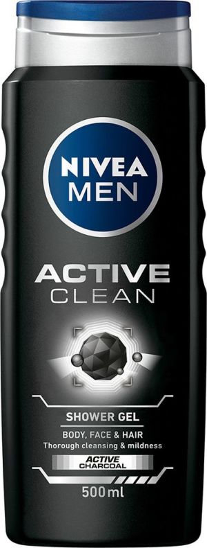 Nivea Active Clean Żel pod prysznic 3w1 500ml 1