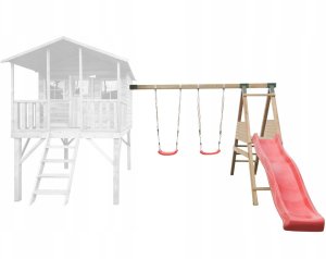 Domek Gucio Dwie Huśtawki + Platforma i Ślizg 3