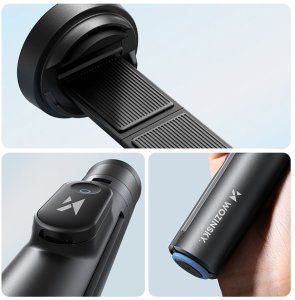 Selfie stick Wozinsky WRZP1 z automatycznie rozkładanymi nóżkami, funkcja statywu, 1,7m - czarny 3