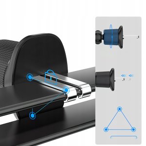 Uchwyt samochodowy Wozinsky WCT5-Q6S2Y z ładowarką indukcyjną Qi/MagSafe 15W na kratkę wentylacji z wentylatorem - czarny 8