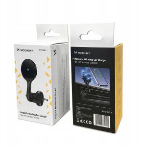 Uchwyt samochodowy Wozinsky WCT5-6S4Y z ładowarką indukcyjną Qi/MagSafe 15W na kratkę nawiewu - czarny 3