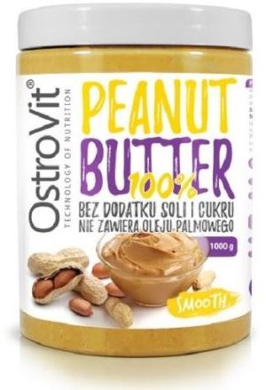OstroVit Masło orzechowe 100% Peanut Butter Smooth 1000g 1