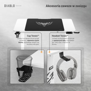 Biurko Diablo Chairs X-Tensio 1100 Białe 110 cmx60 cm 13