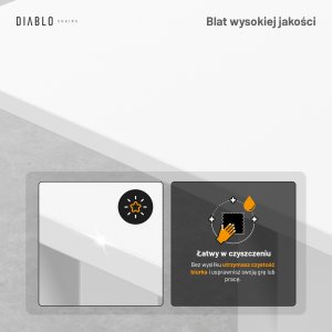 Biurko Diablo Chairs X-Tensio 1100 Białe 110 cmx60 cm 15