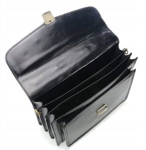 Ekskluzywna skórzana teczka męska aktówka N04-BL 2