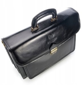 Ekskluzywna skórzana teczka męska aktówka N04-BL 4