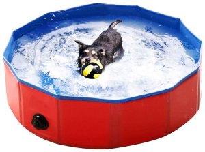 BASEN OGRODOWY SKŁADANY DLA PSA 80X30CM NIEBIESKI MAXXPRO 4