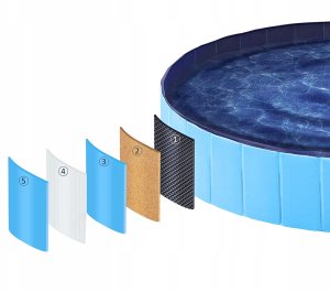 BASEN OGRODOWY SKŁADANY DLA PSA 80X30CM NIEBIESKI MAXXPRO 6