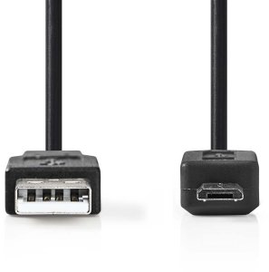 Kabel USB Nedis USB-A - micro-B 3 m Czarny (CCGB60500BK30) 2