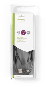 Kabel USB Nedis USB-A - micro-B 3 m Czarny (CCGB60500BK30) 3