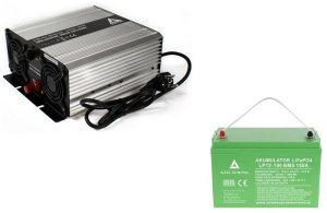 Zestaw zasilania awaryjnego Sinus UPS-1200SR 1200W + AKU 100Ah 12V LiFePO4 BMS 1